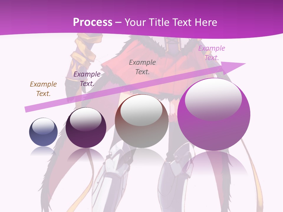 A Woman In A Red Dress Is Holding A Sword PowerPoint Template