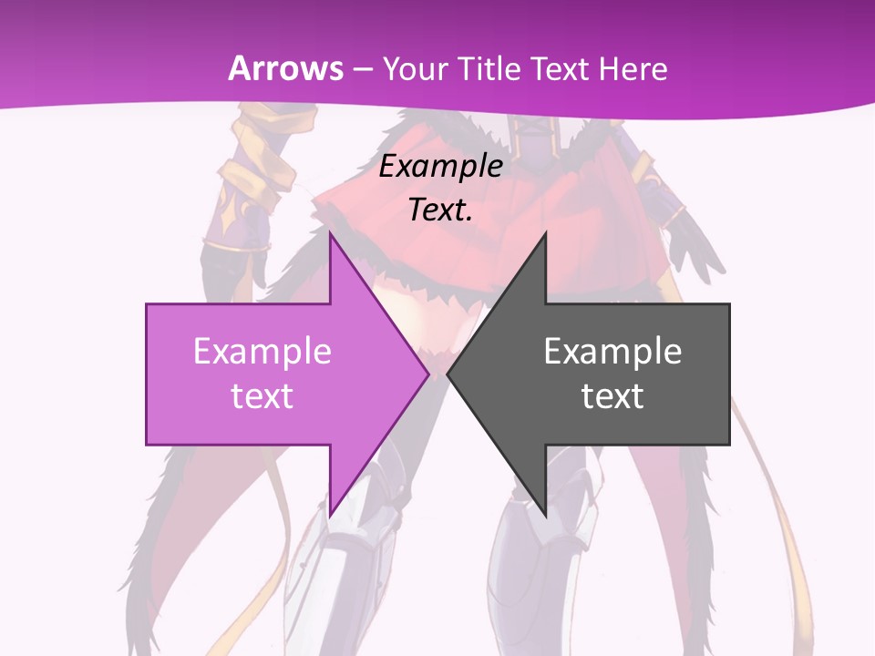 A Woman In A Red Dress Is Holding A Sword PowerPoint Template