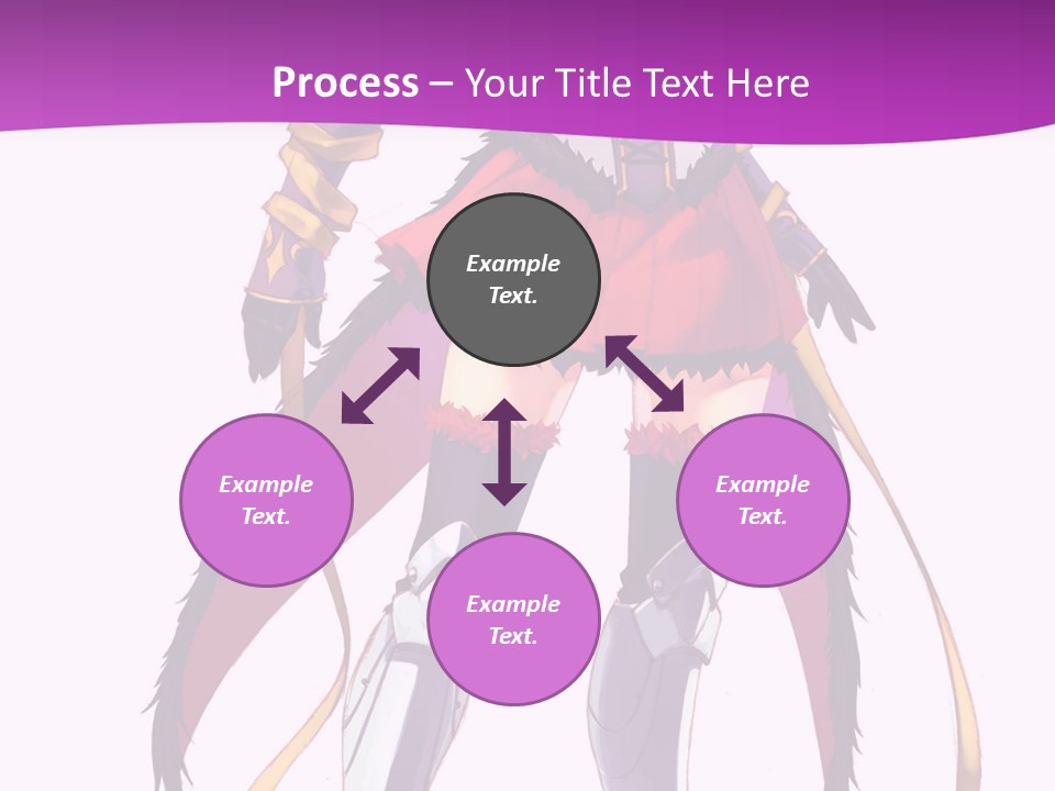 A Woman In A Red Dress Is Holding A Sword PowerPoint Template