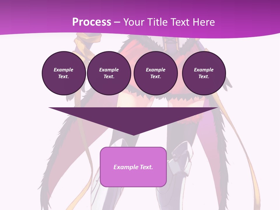 A Woman In A Red Dress Is Holding A Sword PowerPoint Template