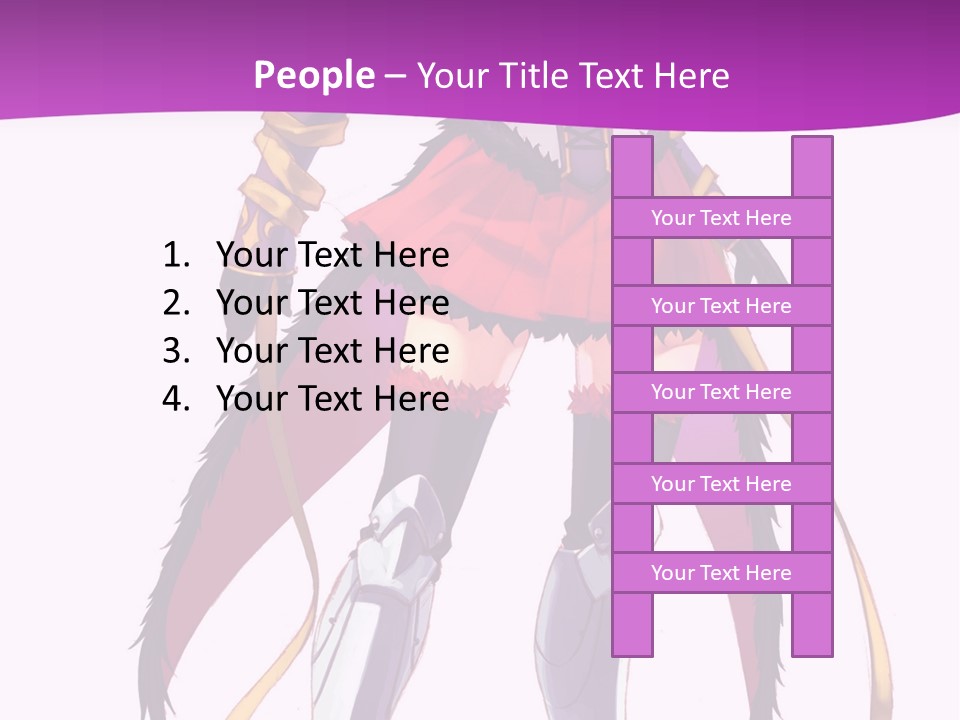 A Woman In A Red Dress Is Holding A Sword PowerPoint Template