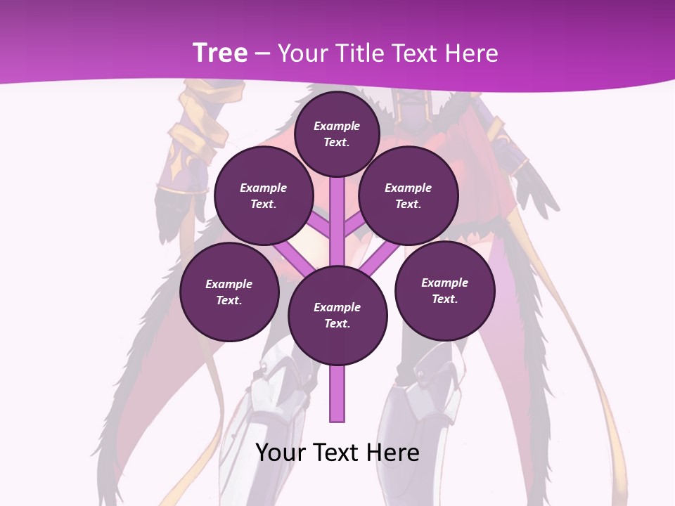 A Woman In A Red Dress Is Holding A Sword PowerPoint Template