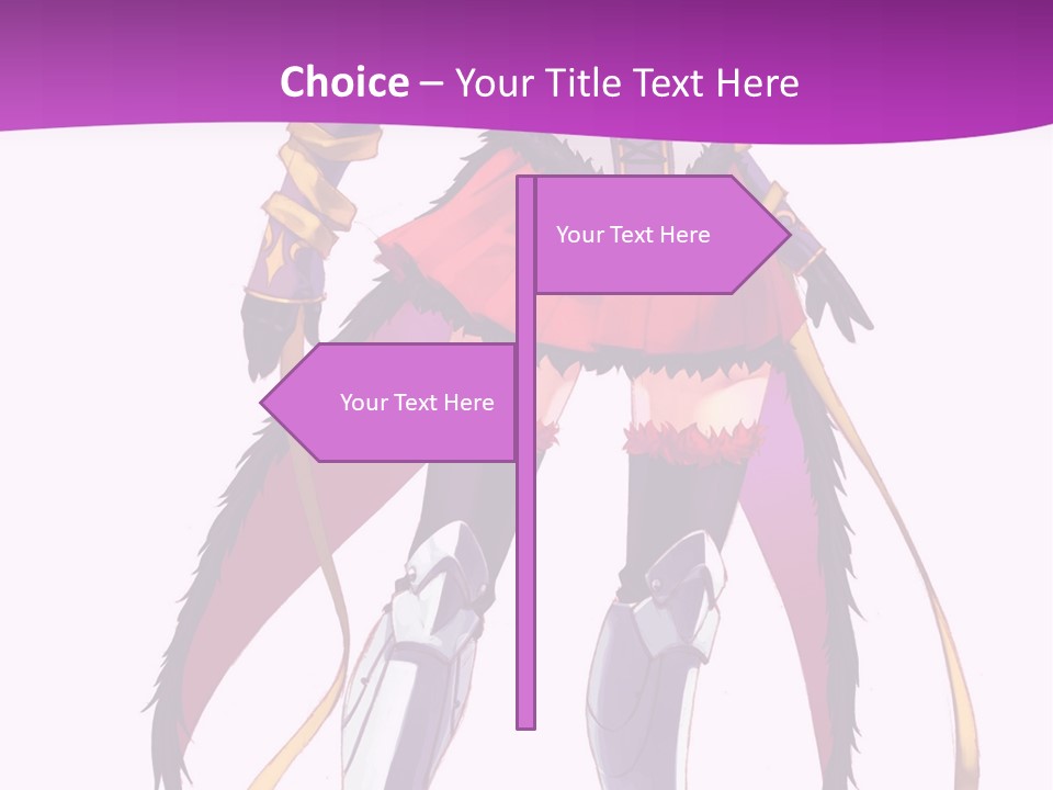 A Woman In A Red Dress Is Holding A Sword PowerPoint Template