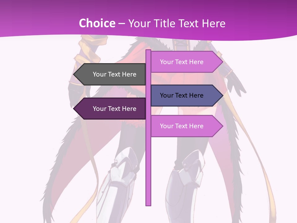A Woman In A Red Dress Is Holding A Sword PowerPoint Template