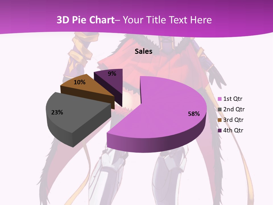 A Woman In A Red Dress Is Holding A Sword PowerPoint Template