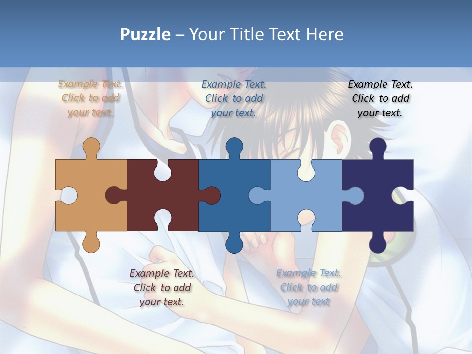 A Couple Of People Laying In A Bed Together PowerPoint Template