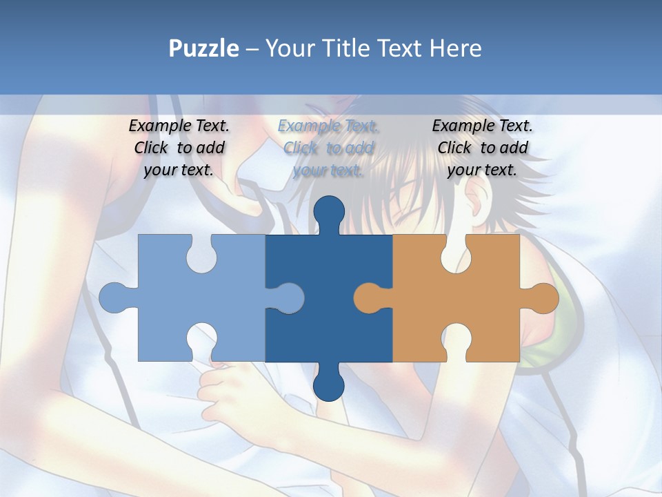 A Couple Of People Laying In A Bed Together PowerPoint Template