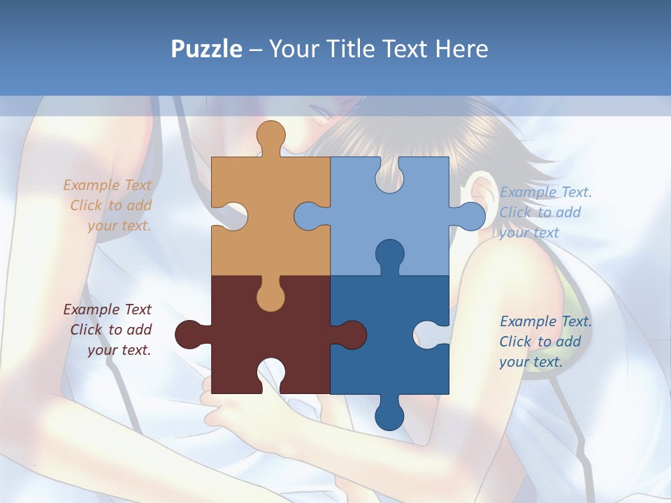 A Couple Of People Laying In A Bed Together PowerPoint Template