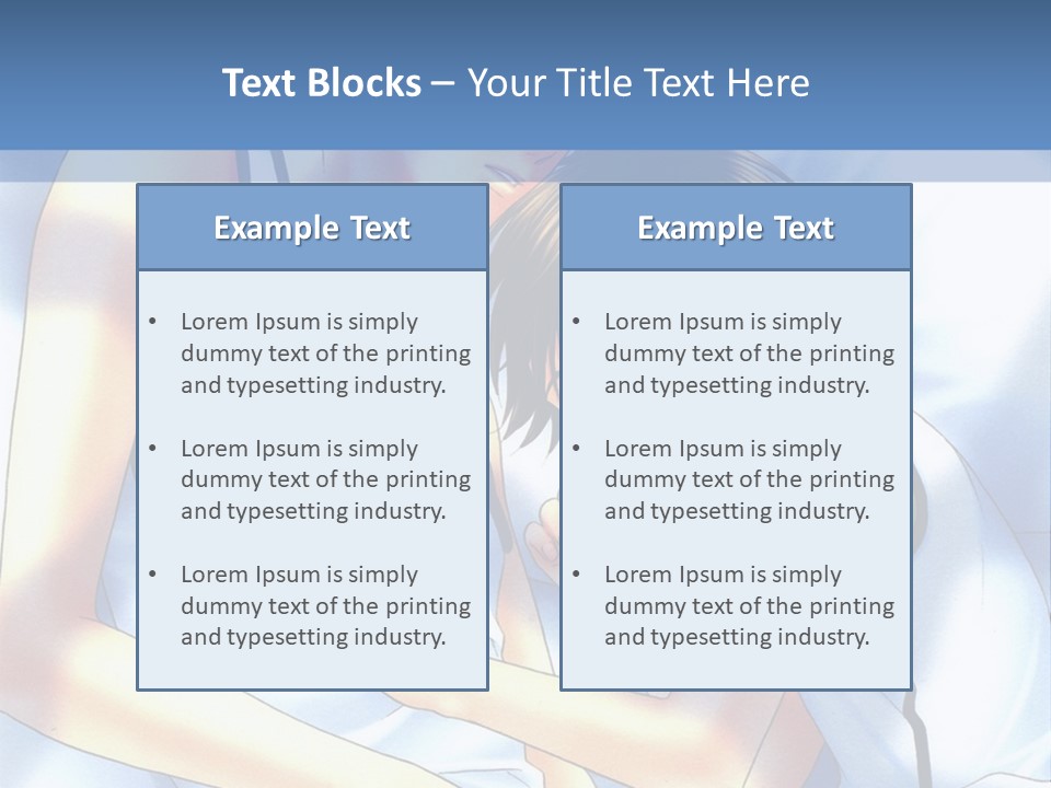 A Couple Of People Laying In A Bed Together PowerPoint Template