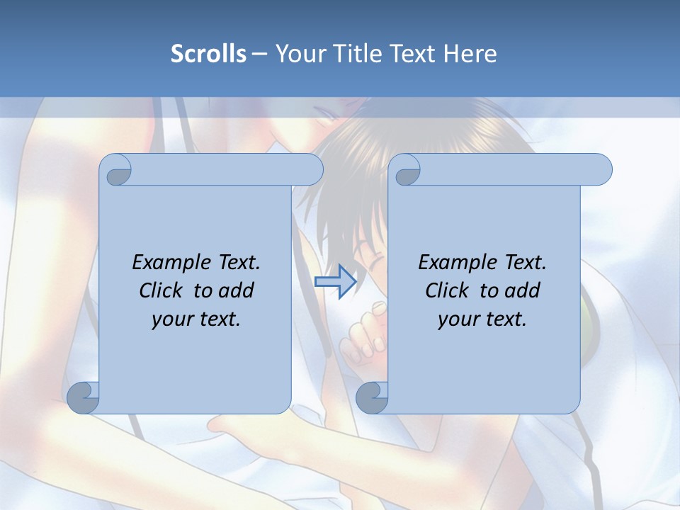 A Couple Of People Laying In A Bed Together PowerPoint Template