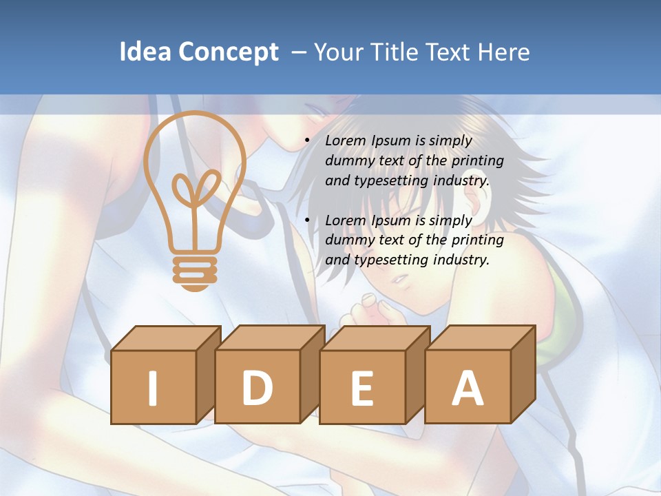 A Couple Of People Laying In A Bed Together PowerPoint Template