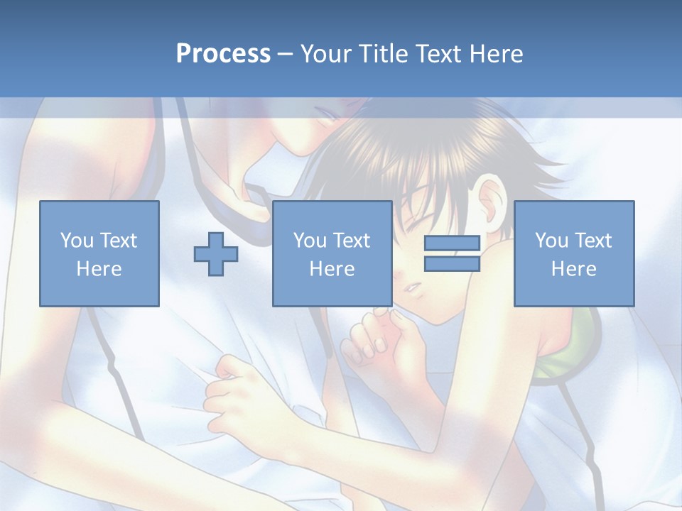 A Couple Of People Laying In A Bed Together PowerPoint Template