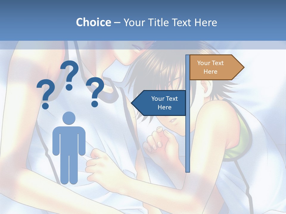 A Couple Of People Laying In A Bed Together PowerPoint Template