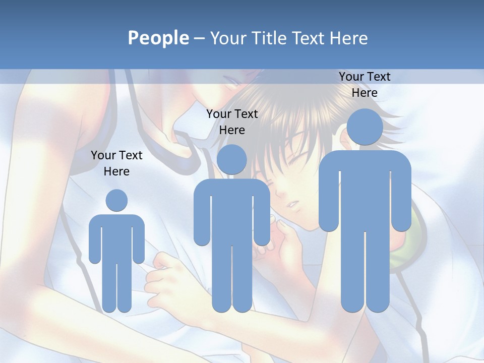 A Couple Of People Laying In A Bed Together PowerPoint Template