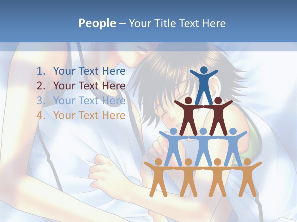 A Couple Of People Laying In A Bed Together PowerPoint Template