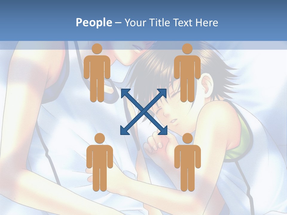 A Couple Of People Laying In A Bed Together PowerPoint Template