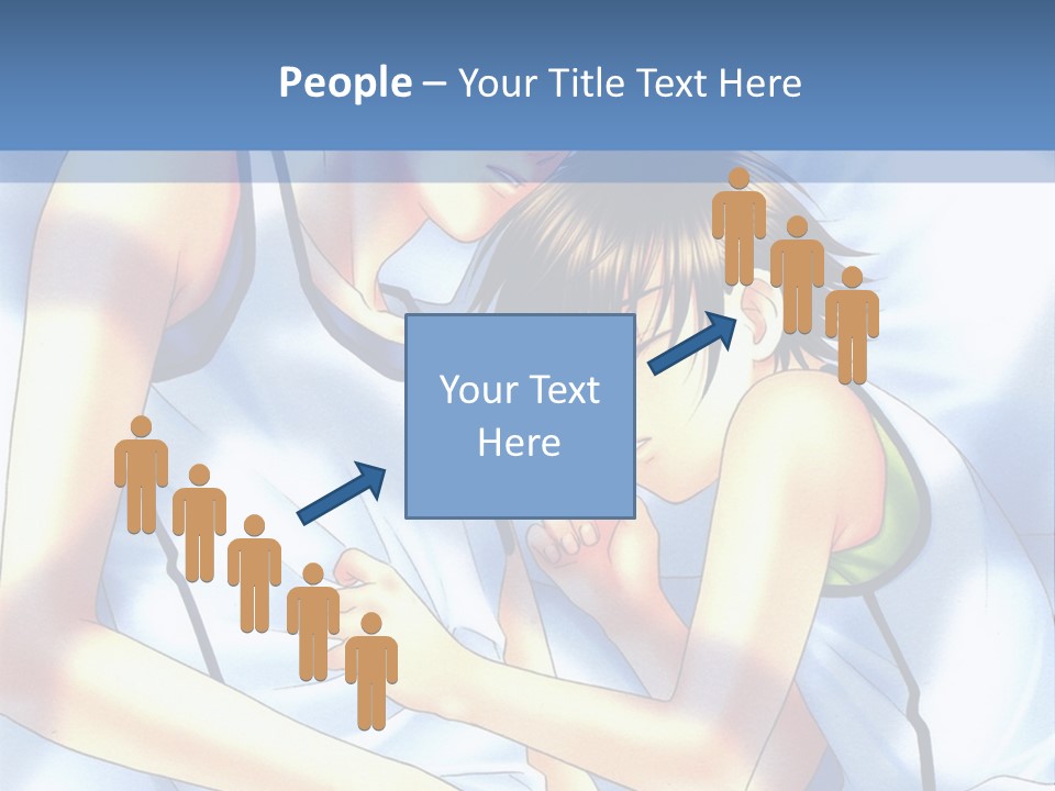 A Couple Of People Laying In A Bed Together PowerPoint Template