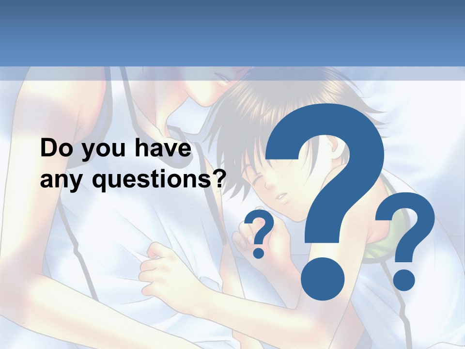 A Couple Of People Laying In A Bed Together PowerPoint Template