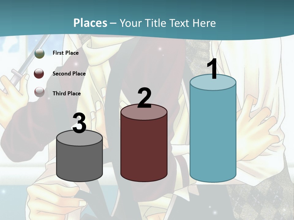 A Couple Of People Standing Next To Each Other PowerPoint Template