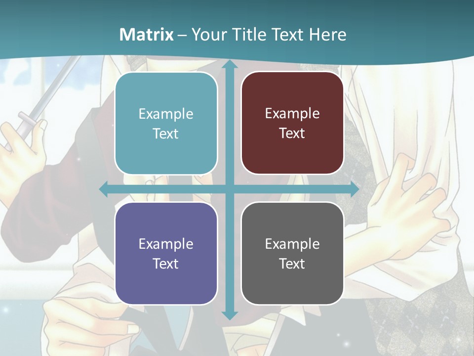 A Couple Of People Standing Next To Each Other PowerPoint Template