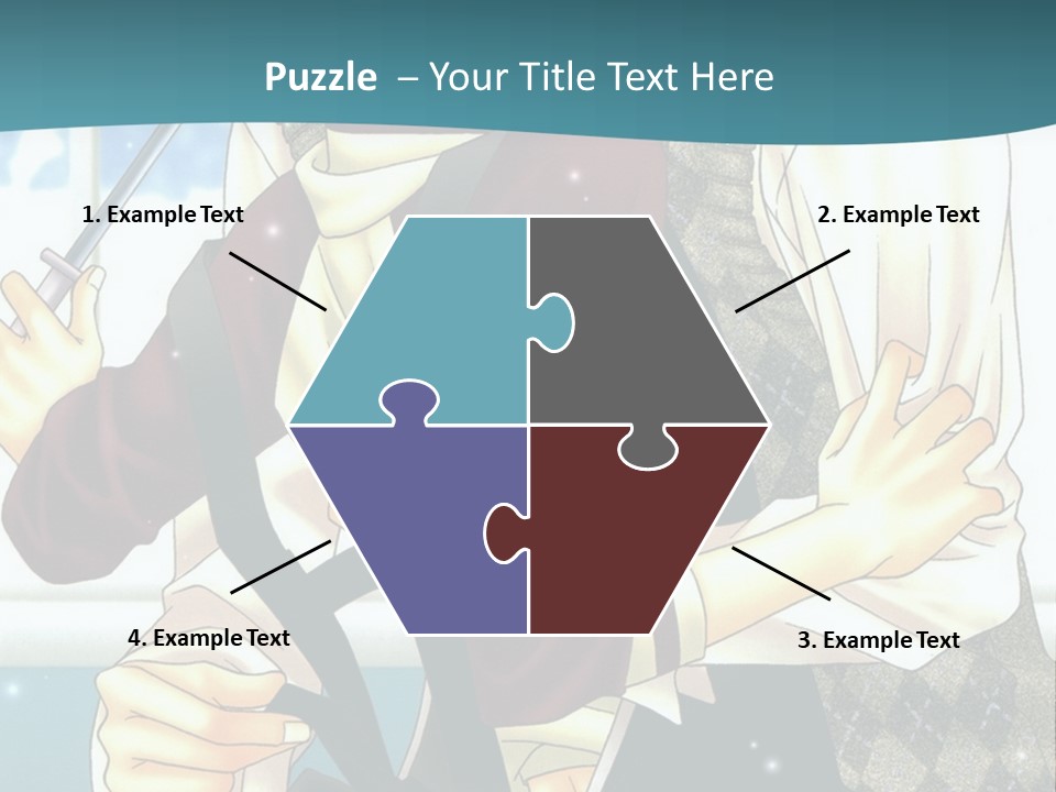A Couple Of People Standing Next To Each Other PowerPoint Template