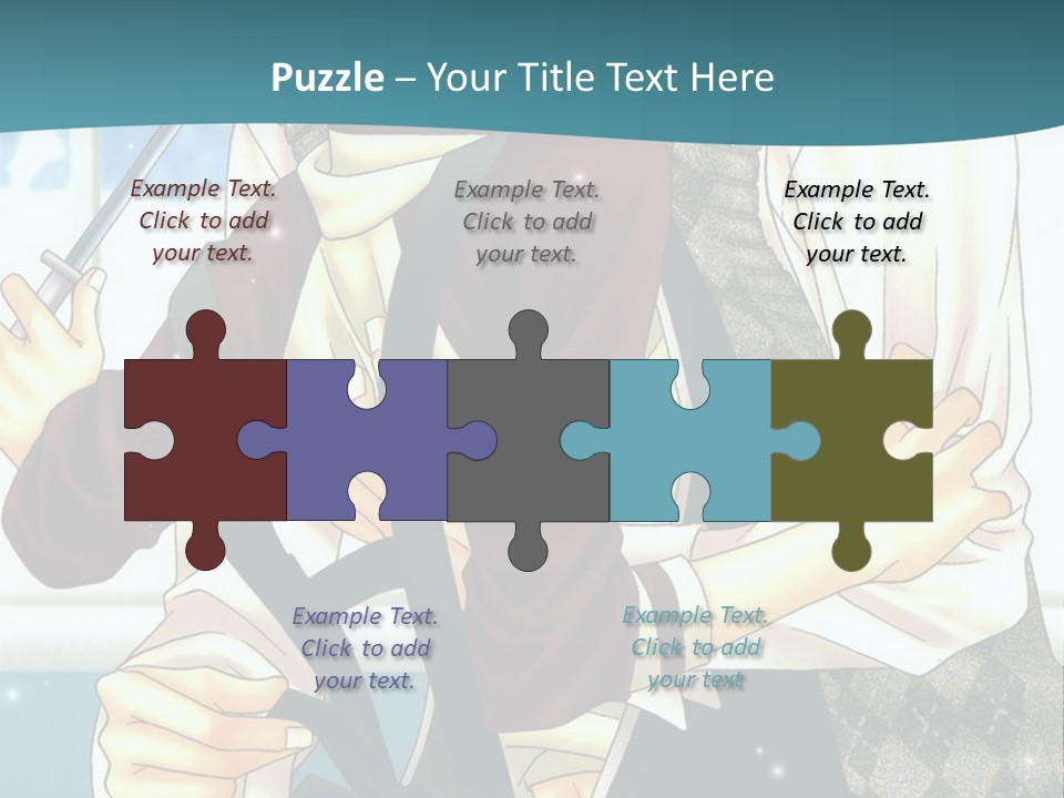 A Couple Of People Standing Next To Each Other PowerPoint Template