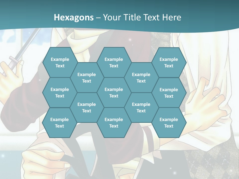 A Couple Of People Standing Next To Each Other PowerPoint Template