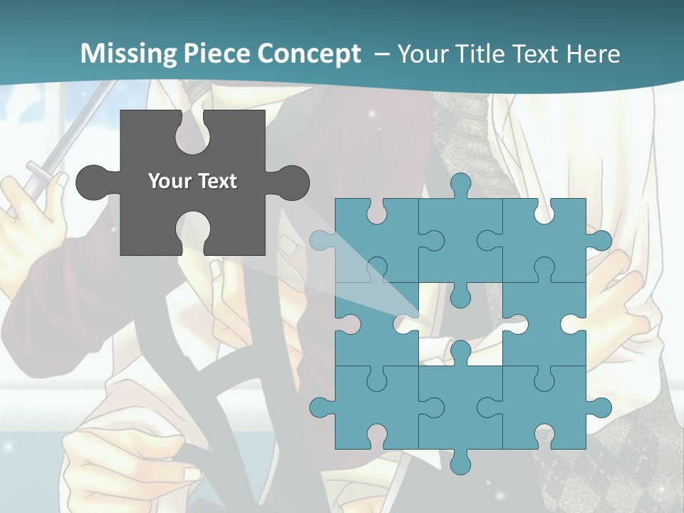 A Couple Of People Standing Next To Each Other PowerPoint Template