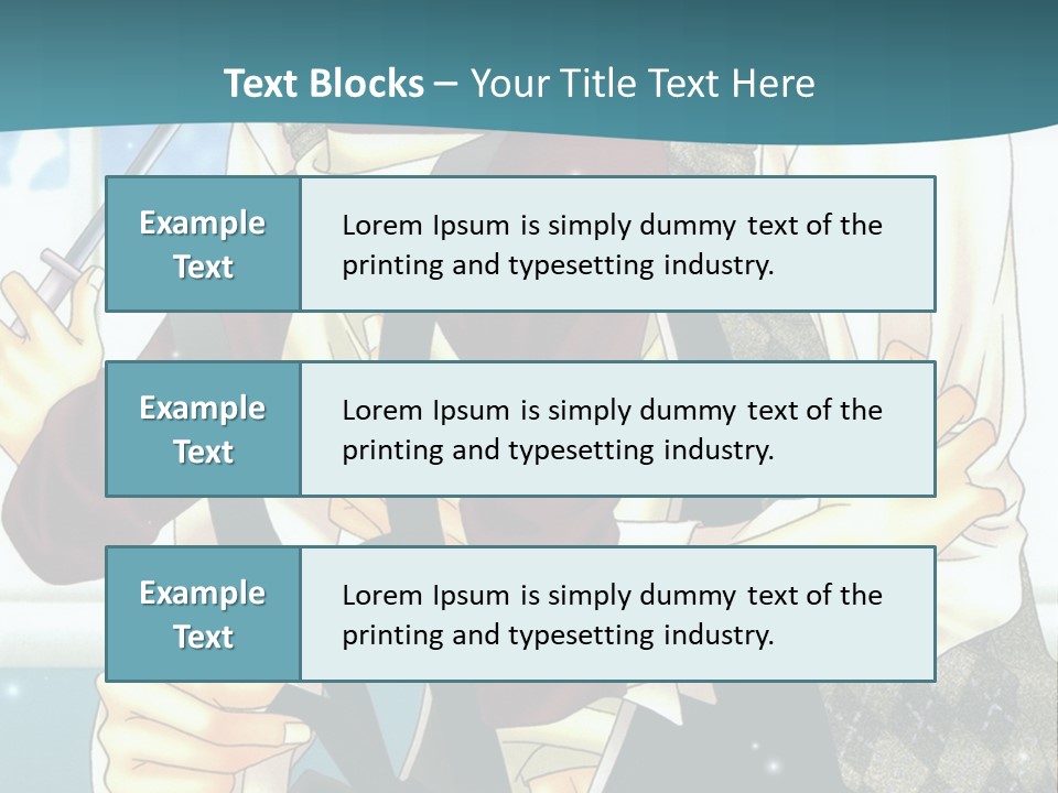 A Couple Of People Standing Next To Each Other PowerPoint Template