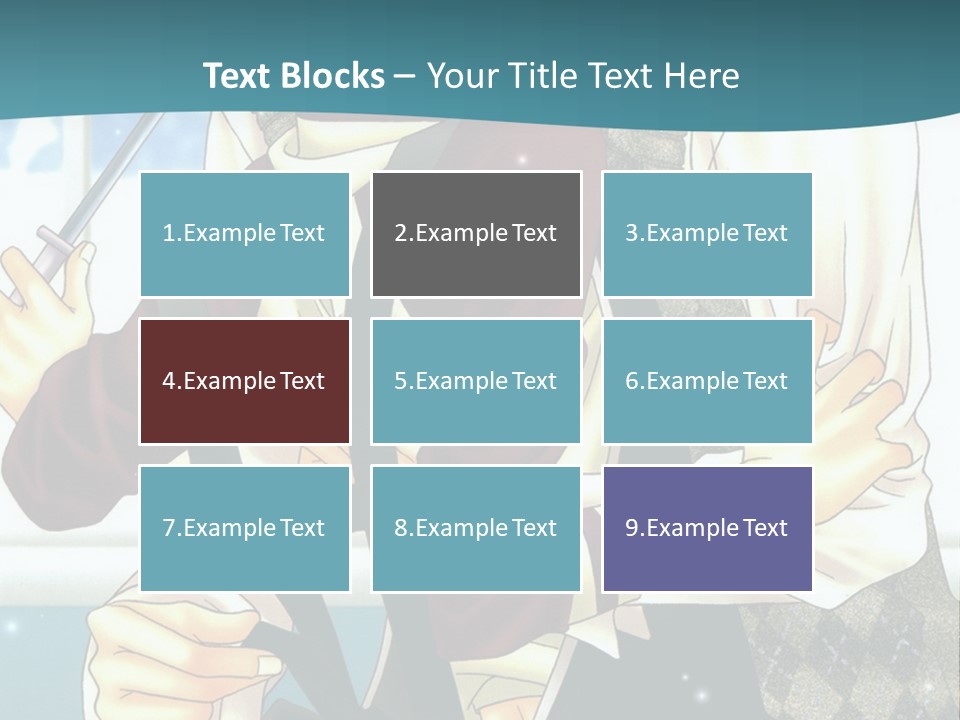 A Couple Of People Standing Next To Each Other PowerPoint Template