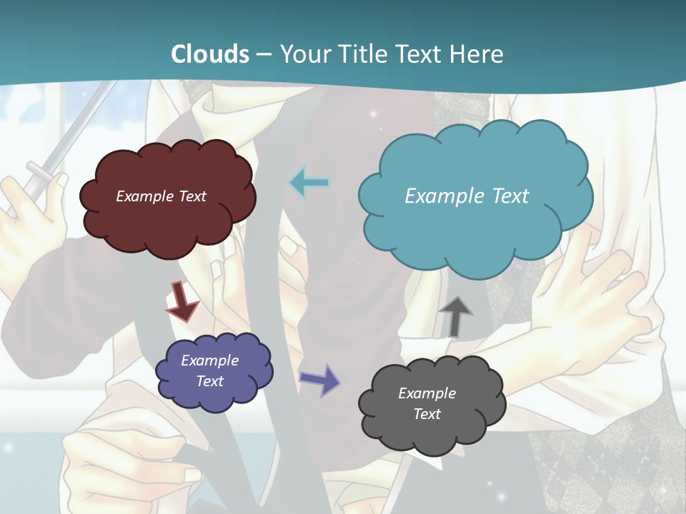 A Couple Of People Standing Next To Each Other PowerPoint Template