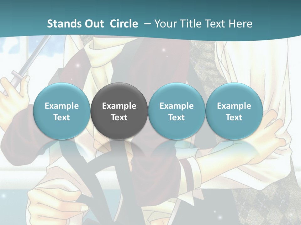 A Couple Of People Standing Next To Each Other PowerPoint Template