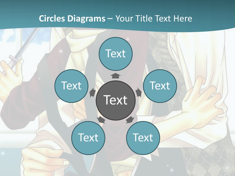 A Couple Of People Standing Next To Each Other PowerPoint Template