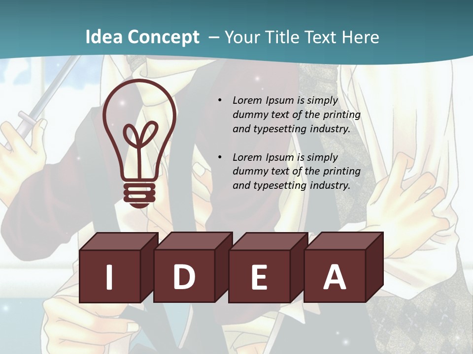 A Couple Of People Standing Next To Each Other PowerPoint Template