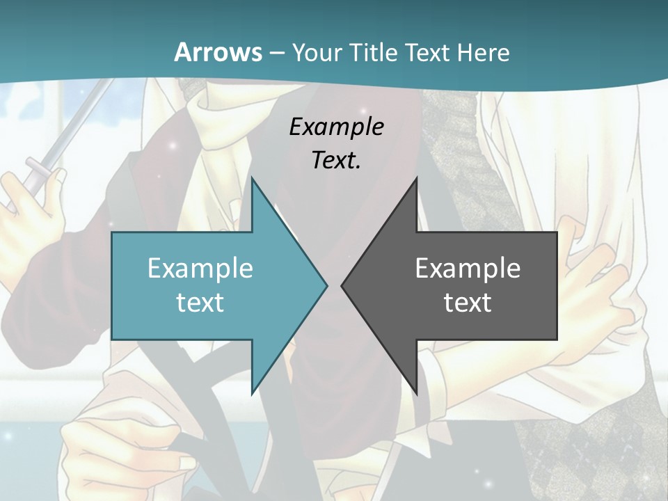 A Couple Of People Standing Next To Each Other PowerPoint Template