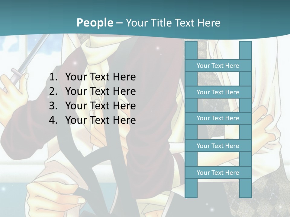 A Couple Of People Standing Next To Each Other PowerPoint Template