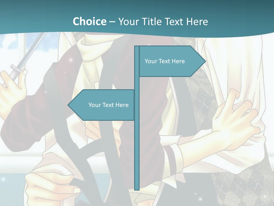 A Couple Of People Standing Next To Each Other PowerPoint Template