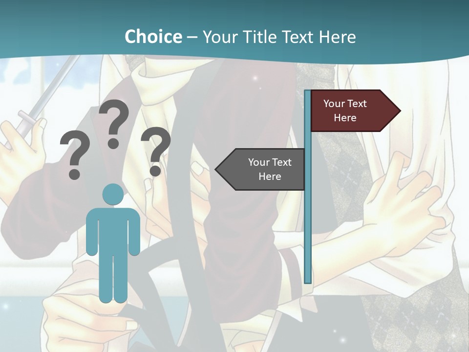 A Couple Of People Standing Next To Each Other PowerPoint Template
