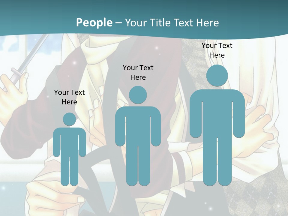 A Couple Of People Standing Next To Each Other PowerPoint Template