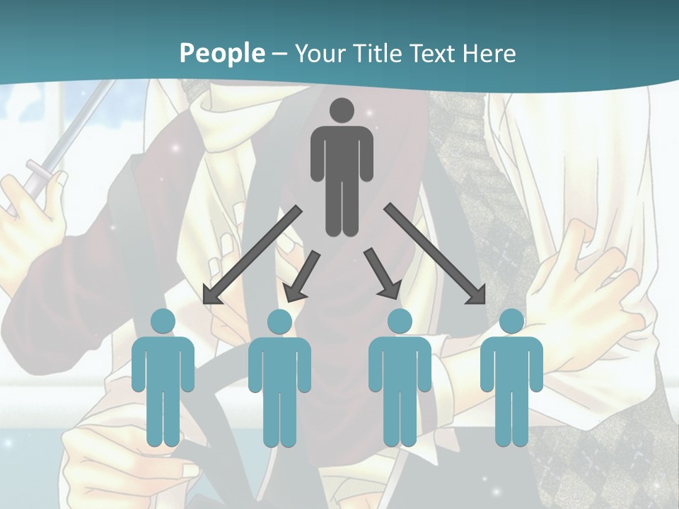 A Couple Of People Standing Next To Each Other PowerPoint Template