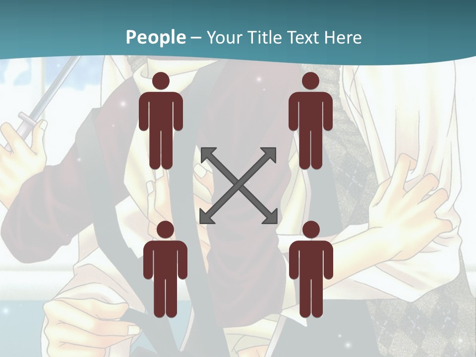 A Couple Of People Standing Next To Each Other PowerPoint Template