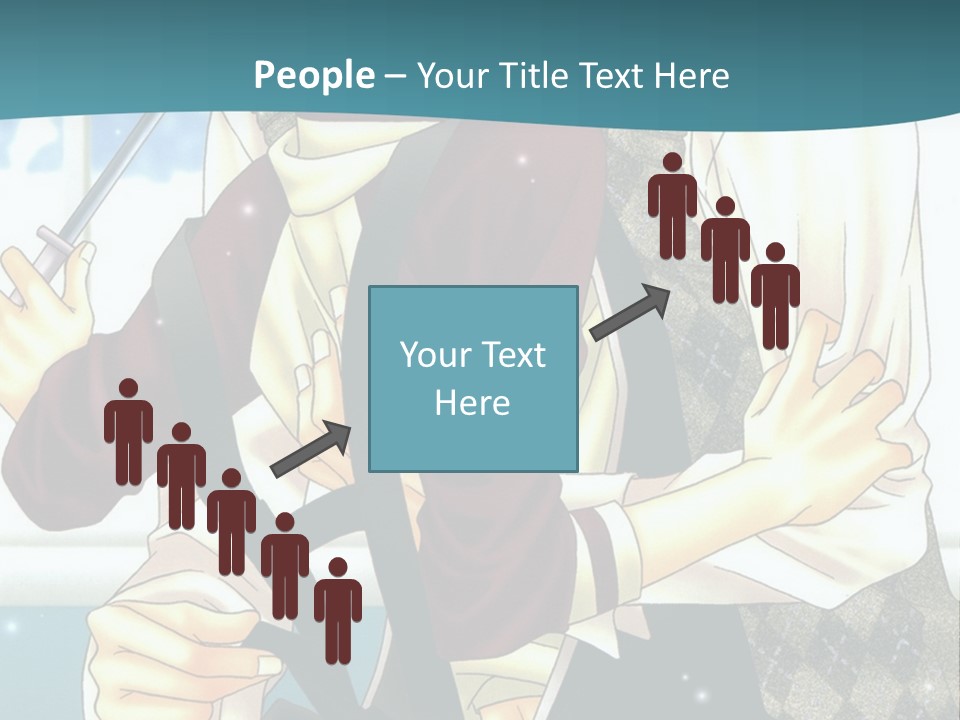 A Couple Of People Standing Next To Each Other PowerPoint Template