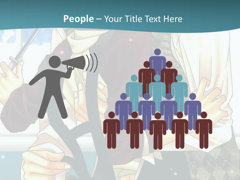 A Couple Of People Standing Next To Each Other PowerPoint Template