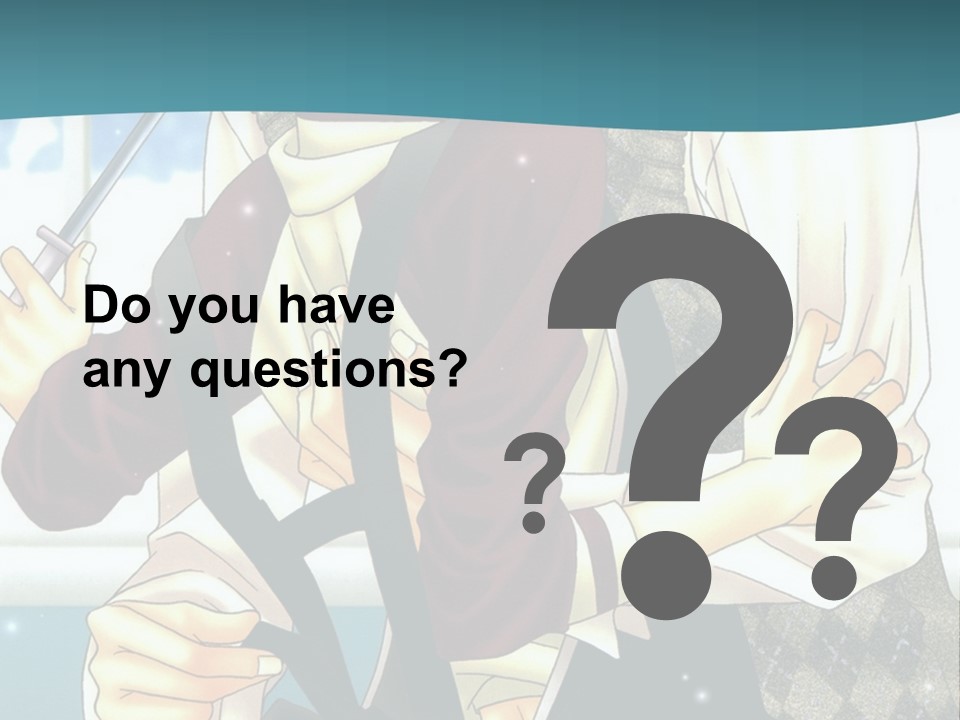 A Couple Of People Standing Next To Each Other PowerPoint Template