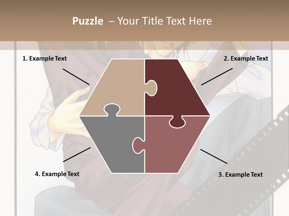 A Couple Of People Sitting On Top Of Each Other PowerPoint Template