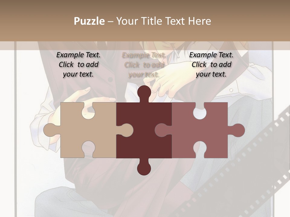 A Couple Of People Sitting On Top Of Each Other PowerPoint Template