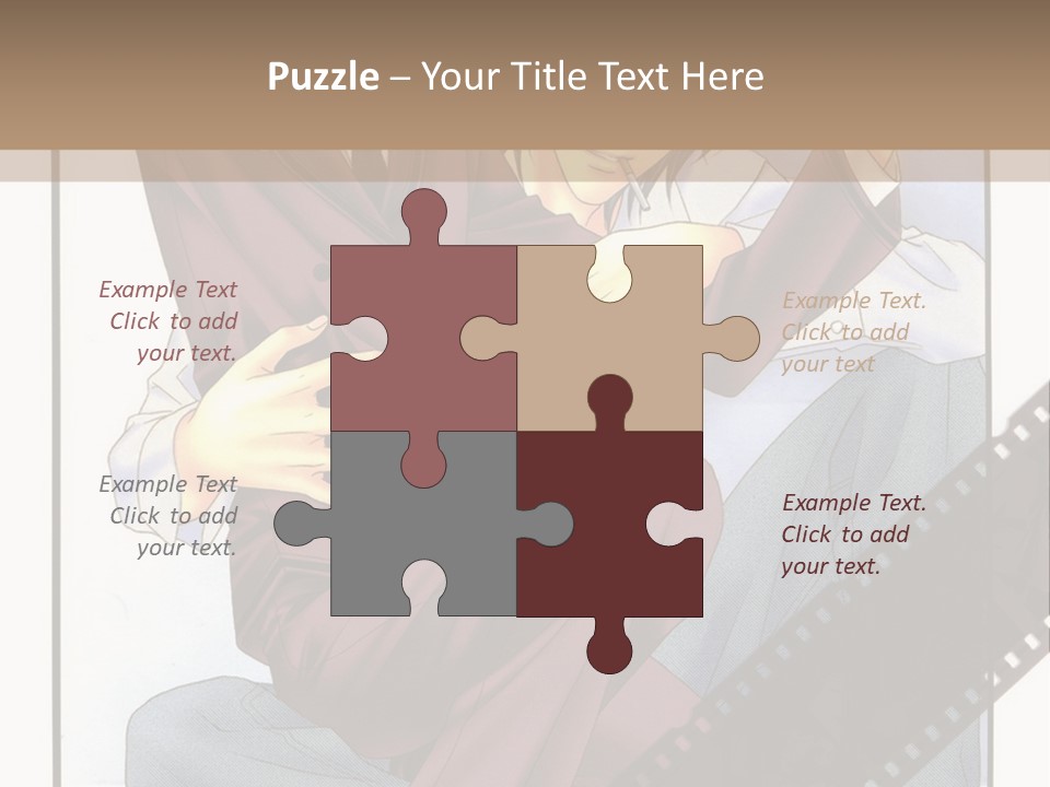 A Couple Of People Sitting On Top Of Each Other PowerPoint Template