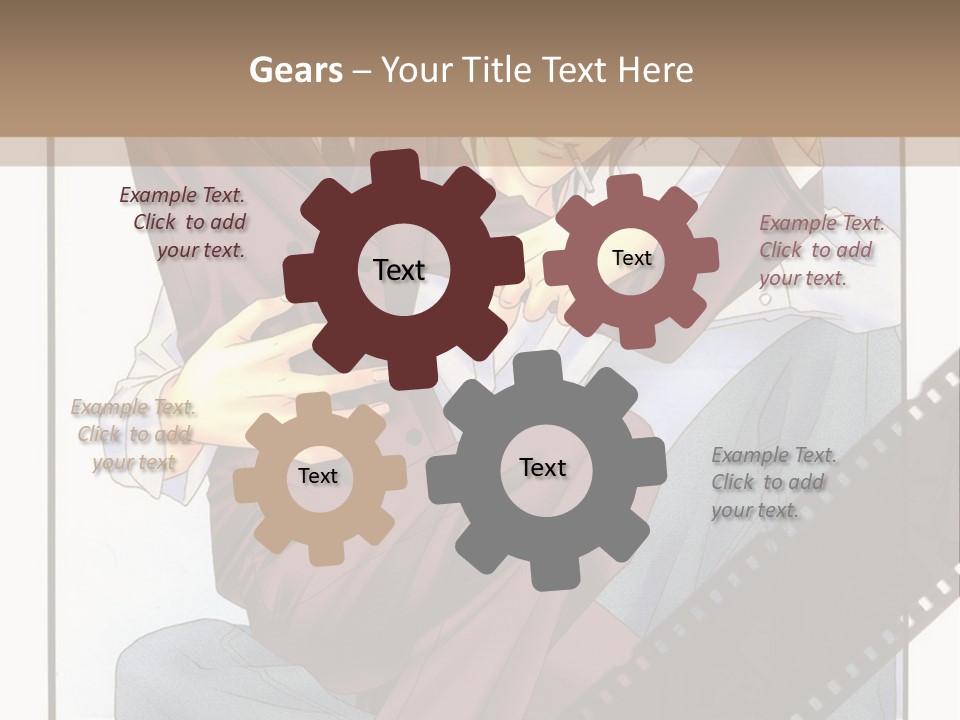 A Couple Of People Sitting On Top Of Each Other PowerPoint Template