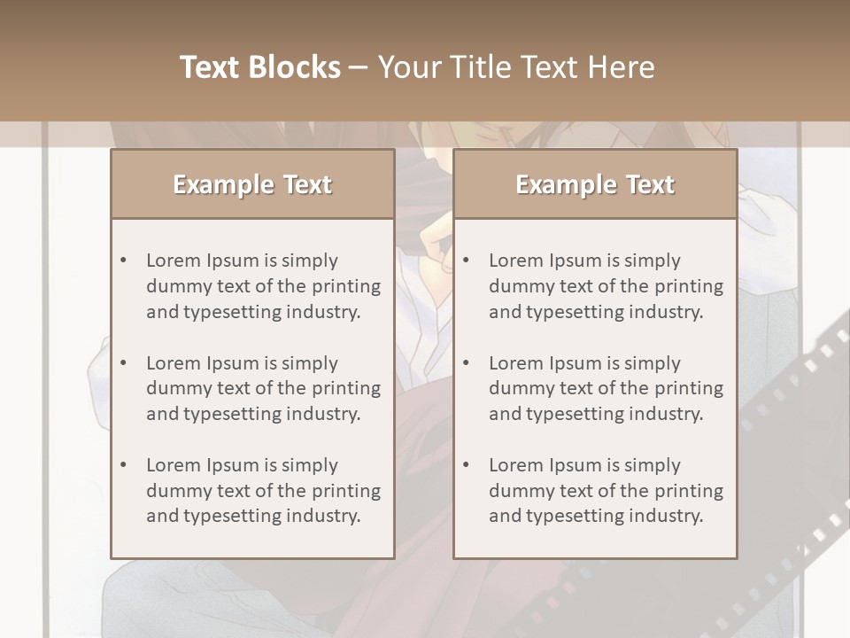 A Couple Of People Sitting On Top Of Each Other PowerPoint Template