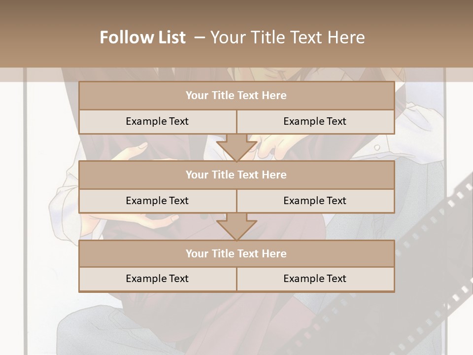 A Couple Of People Sitting On Top Of Each Other PowerPoint Template